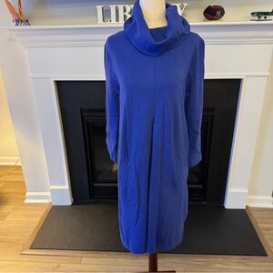 Tyler Böe Cobalt Blue Cowl Neck Sweater Dress | Cashmere Blend | Size S